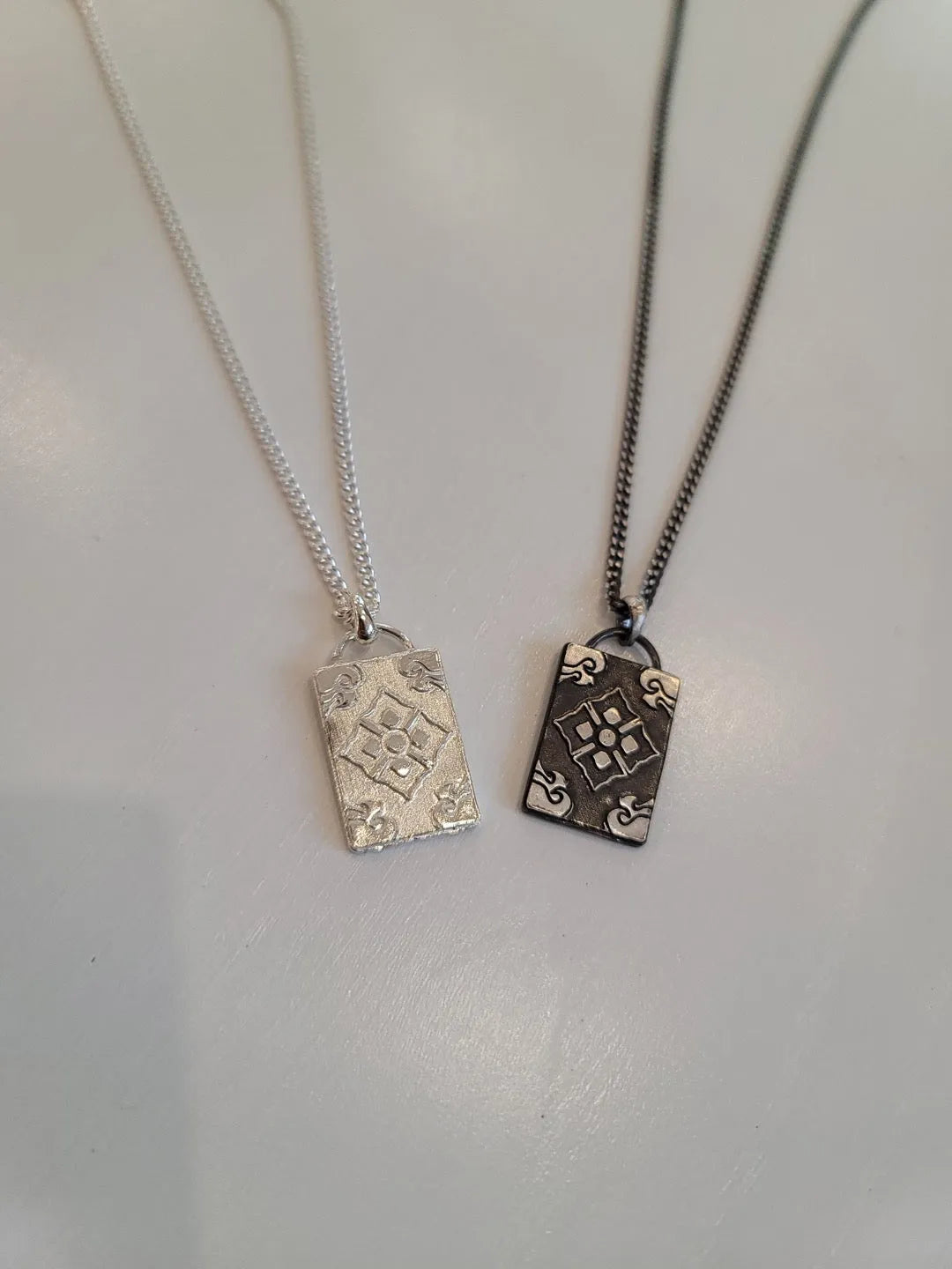 사각 단청 목걸이(Square Dancheong Pendant) nawoljewelry