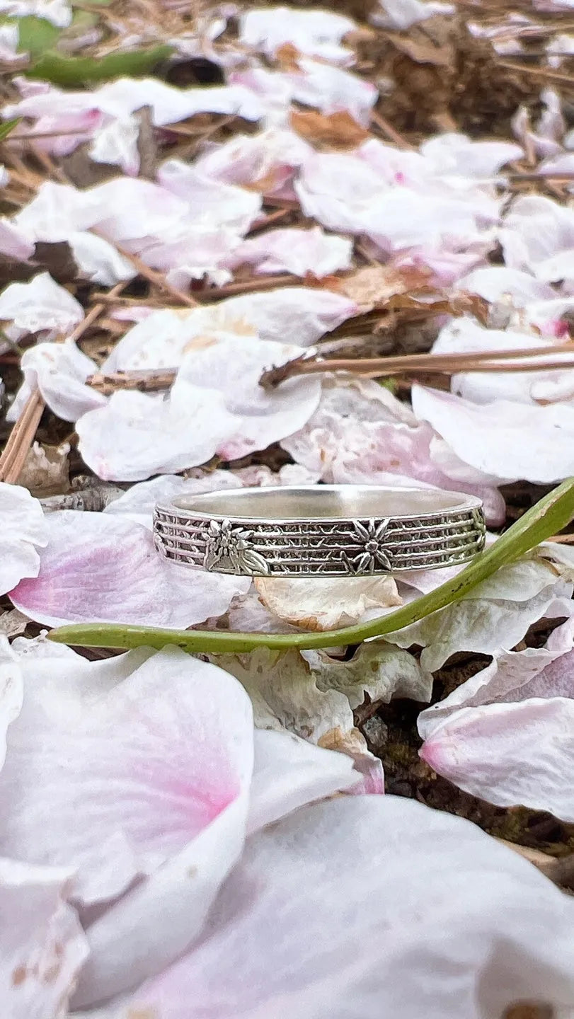 떡살무늬 반지(Tteoksal Pattern Ring) nawoljewelry