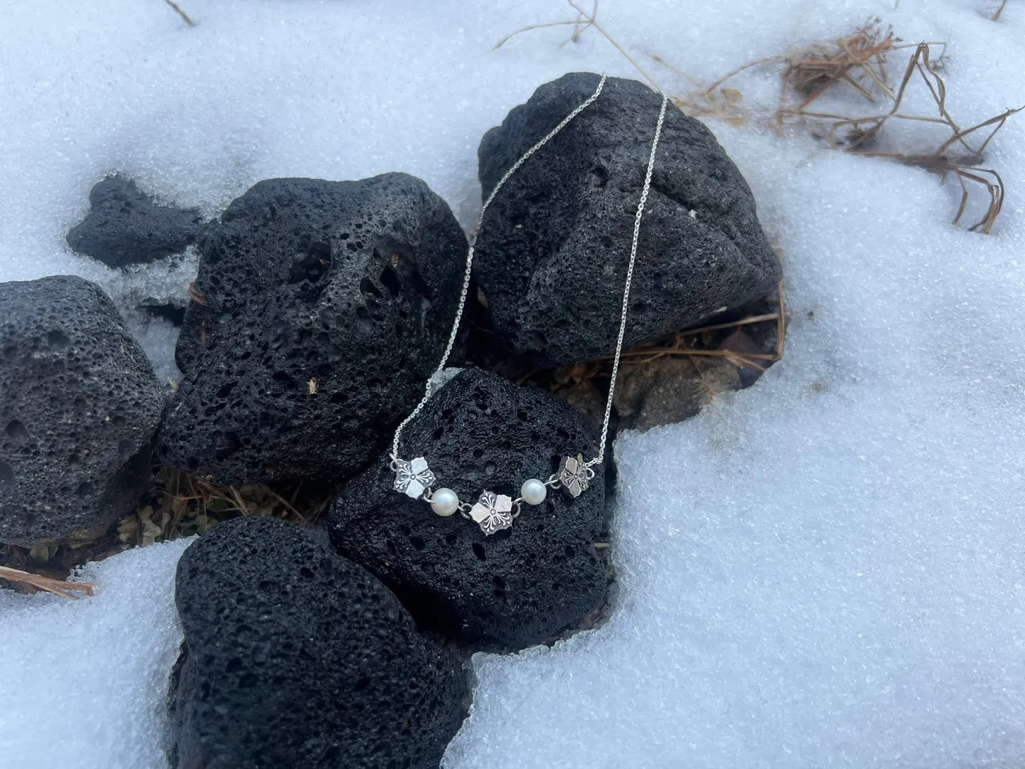 오얏꽃 진주 목걸이(Plum Blossom Pearl Necklace) nawoljewelry