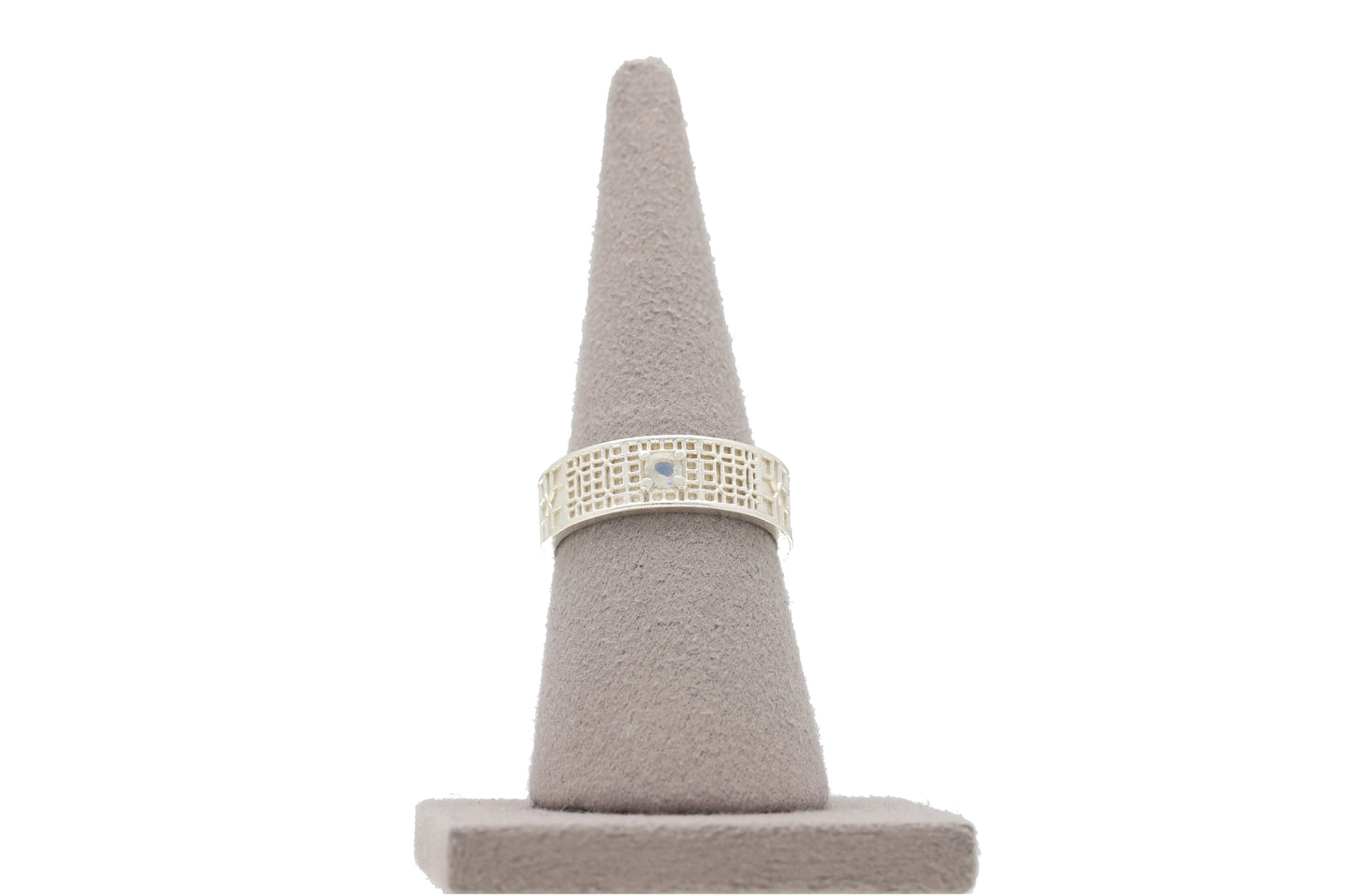 문스톤 귀갑살 창호 반지 nawoljewelry